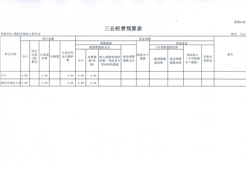 揭阳市残疾人联合会2013年预算产出表(图2)