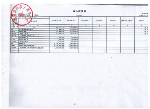 市残疾人康复中心2015年度决算公示(图9)