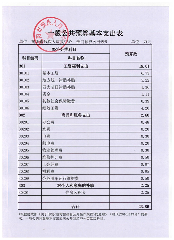 揭阳市残疾人康复中心2017年度部门预算披露(图11)